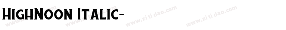 HighNoon Italic字体转换
